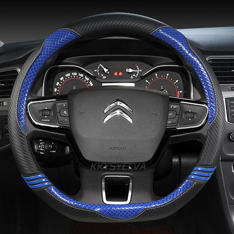 

Leather Car Steering Wheel Cover for Citroen Citroen C5 I II III C5 Aircross Auto Accessories