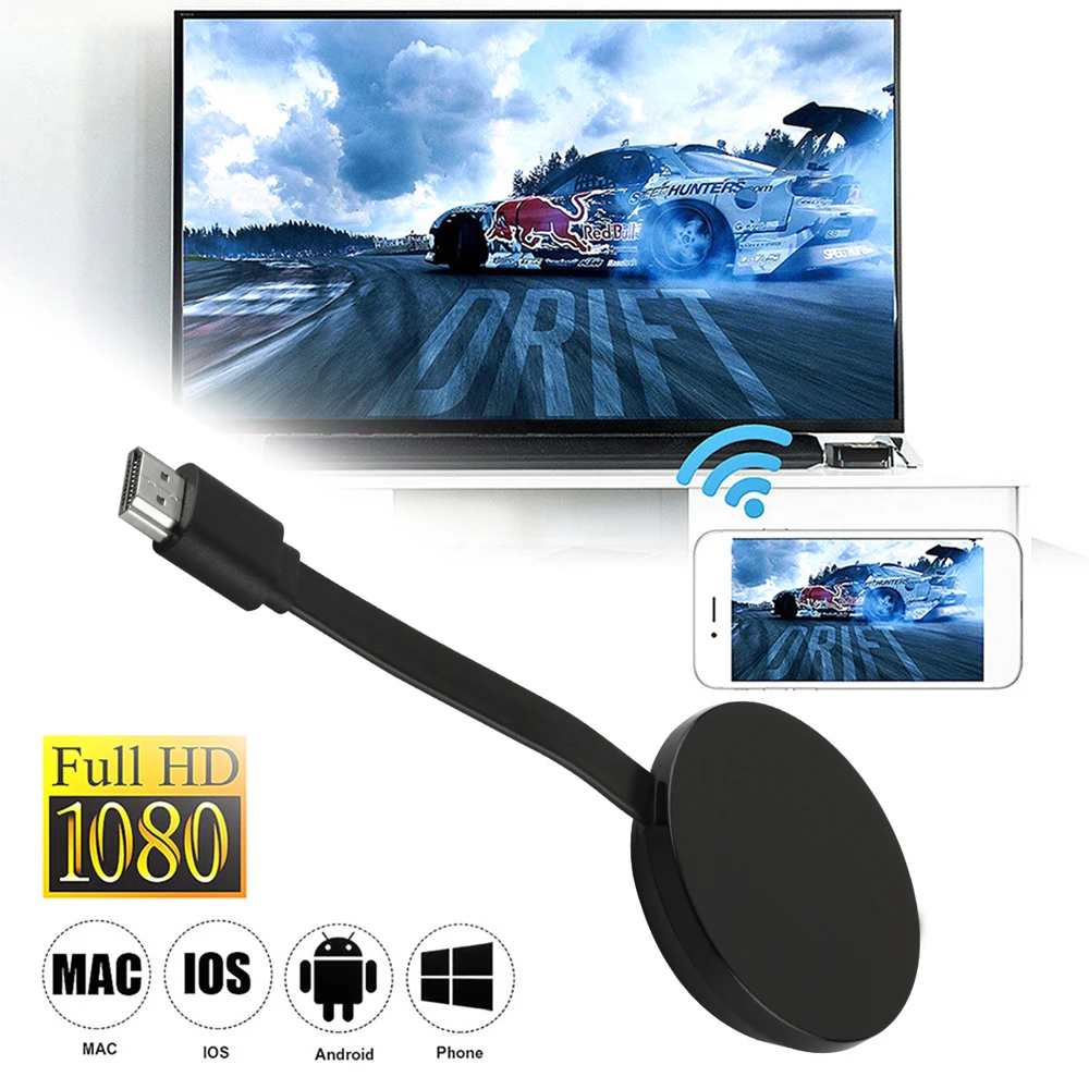 

Miracast Android Dongle Mirascreen Wifi HDMI-compatible Airplay TV Stick Wireless Display Receiver 1080P Media Streamer Adapter