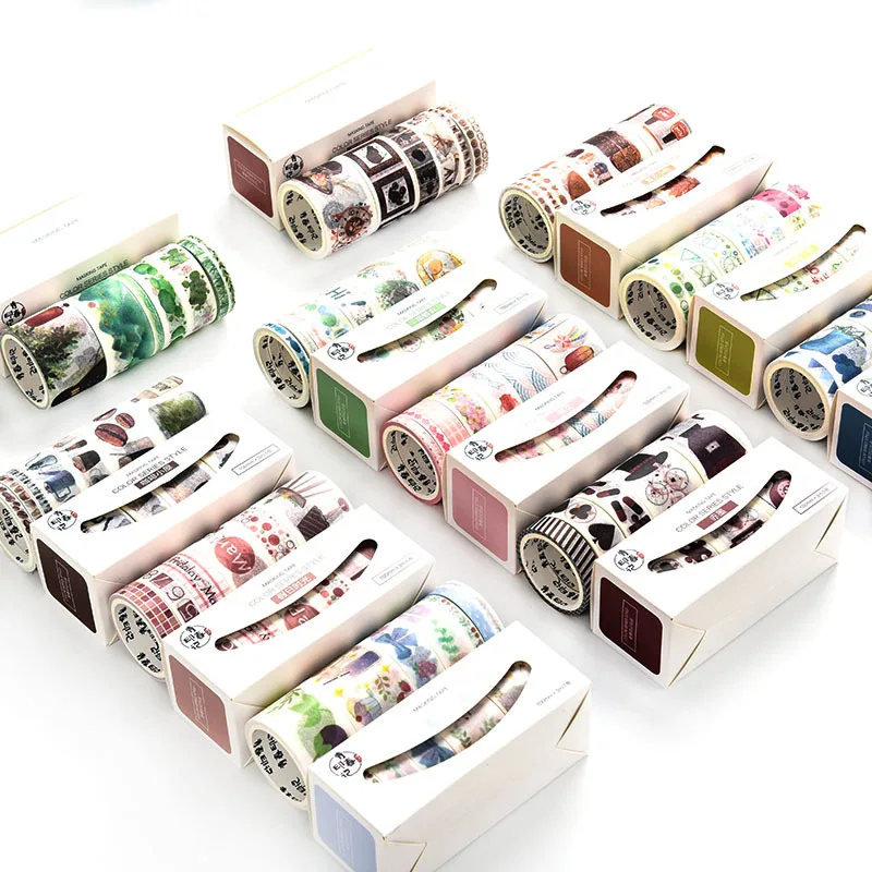 7 шт./кор. красивый цветок васи лента DIY украшения Скрапбукинг планировщик