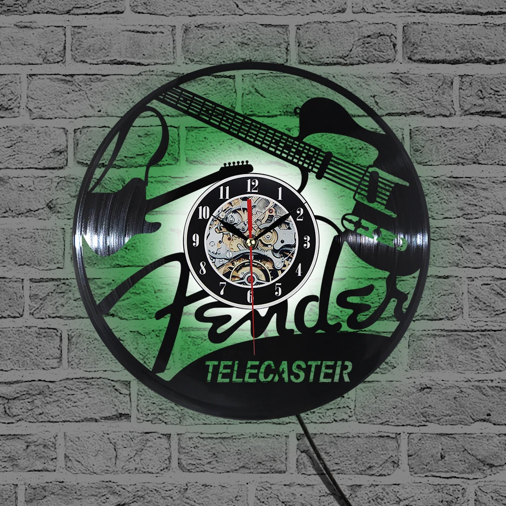 Новые современные дизайны для гитары настенные часы 1 шт. виниловые искусство