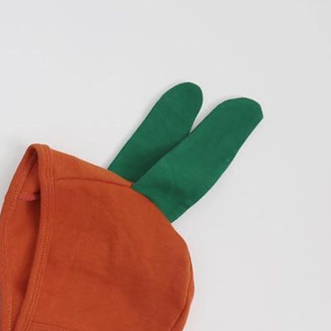 

Baby Newborn Rompers Spring Toddle Boys Girls Cartoon Carrot Print Bodysuit Infant Long Sleeve Clothing With Lovely Hats 0-24M