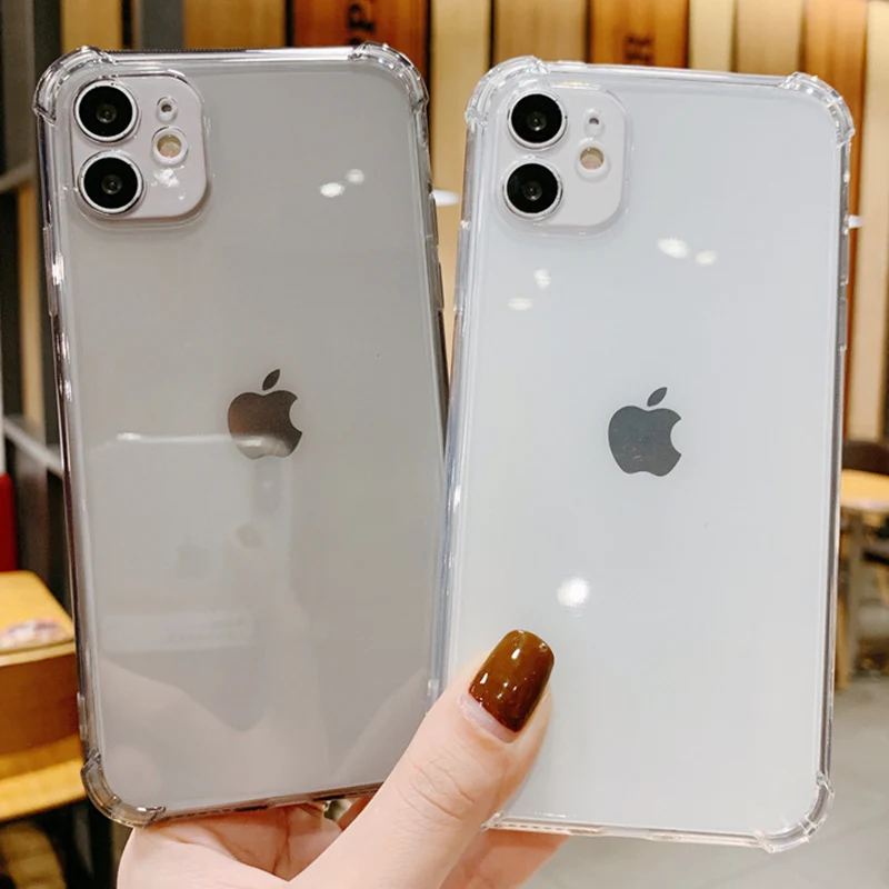 Прозрачный чехол для телефона iPhone SE 2020 2 SE2 12 11 Pro Max X Xr Xs 7 8 6 6S Plus силиконовый