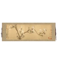 china old paper long scroll painting celebrity painting picture of white magnolia