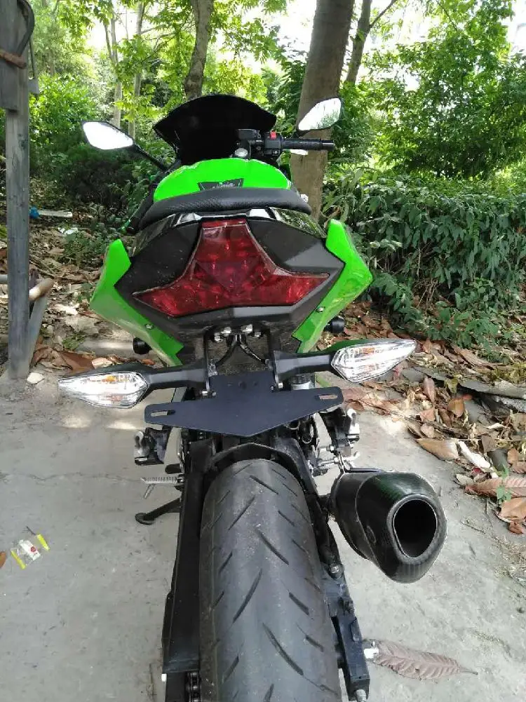 Рама номерного знака мотоцикла с светильник, пригодный для KAWASAKI NINJA250/400 Z900 Z650, держатель номерного знака для мотоцикла
