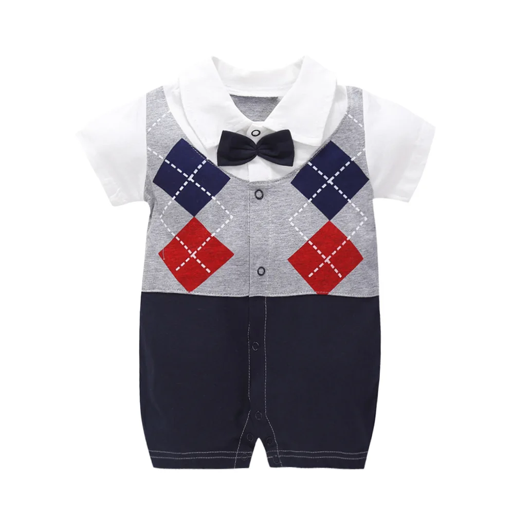 Summer Baby Romper 0-18M Newborn Short Sleeve Cotton Boy Clothes One-Piece Jumpsuit Boys Clothing |