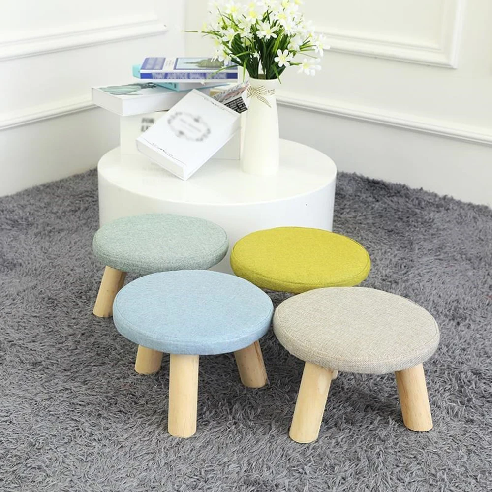 Круглый табурет деревянная мебель для спальни столовой стойка обуви мягкий пуф