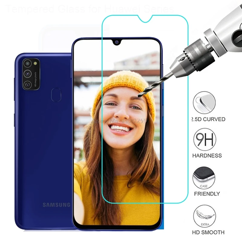 Закаленное стекло для Samsung Galaxy M21 прозрачная защитная пленка M 21 защита экрана из