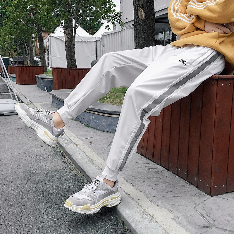 

ins super hot pants handsome t student loose Harajuku style bf9 men's pants fashion hip-hop casual leggings fashion