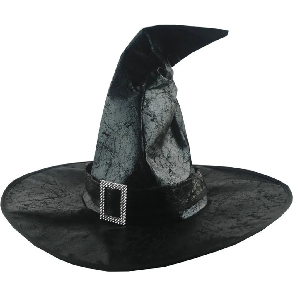 

Black Witch Hats Women Large Ruched Hat Masquerade Wizard Hat Party Hats Cosplay Halloween Party Fancy Dress Decor Drama Top Hat