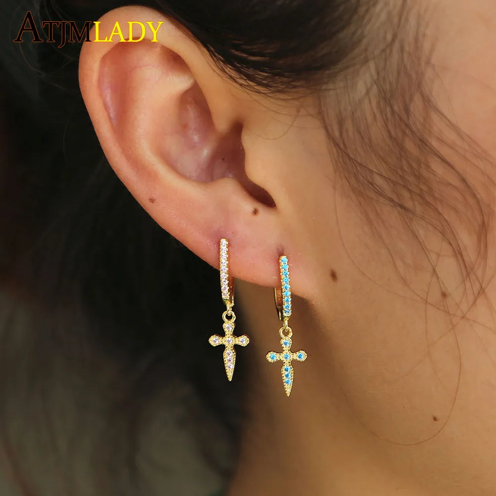 Новинка 2020 серьги подвески из стерлингового серебра 925 пробы с блестящим мечом и