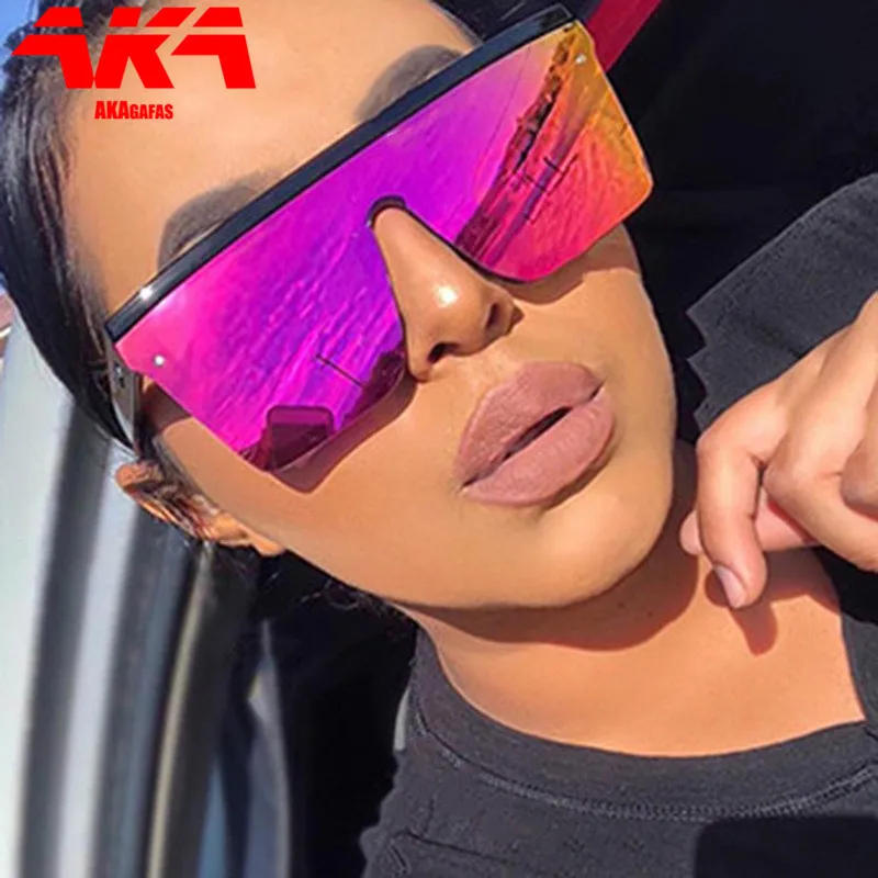 

Классические квадратные солнцезащитные очки AKAgafas, женские трендовые очки с большим футляром, сиамские солнцезащитные очки для мужчин, инди...