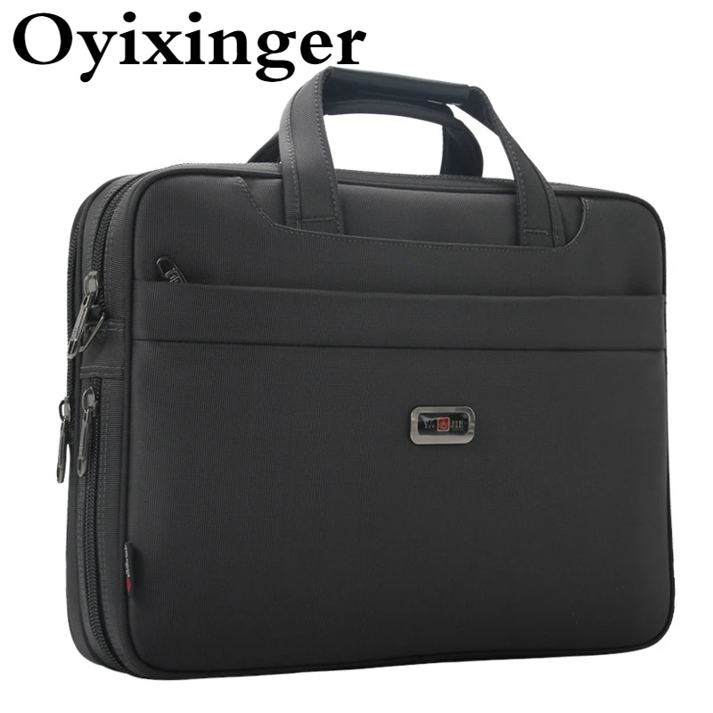 

OYIXINGER Men Oxford Briefcase New Brand Handbag For 14 15 16 Inch Laptop Waterproof Shoulder Bag For Male A4 Document Storage
