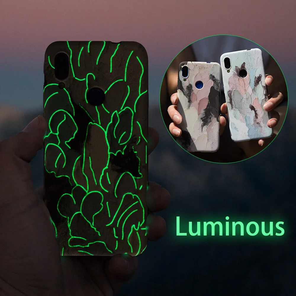 KISSCASE Люминесцентная Живопись чехол для телефона Xiaomi 9 Honor 8 lite Play 5X5 плюс A1 масло