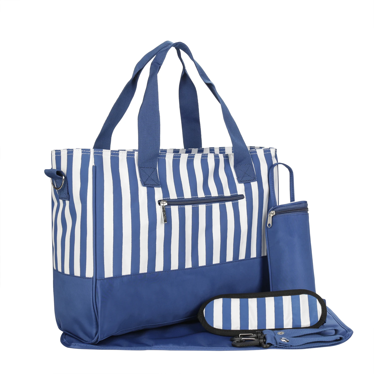nave blue Сумка для подгузников Mommy с крюком и пеленальным ковриком большой емкости Рюкзаки для мам - Цвет: nave blue