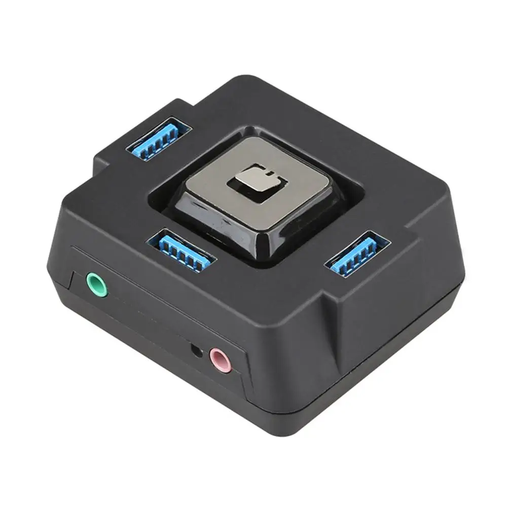 Чехол для настольного компьютера с тремя USB-портами кнопкой питания аудиопортами