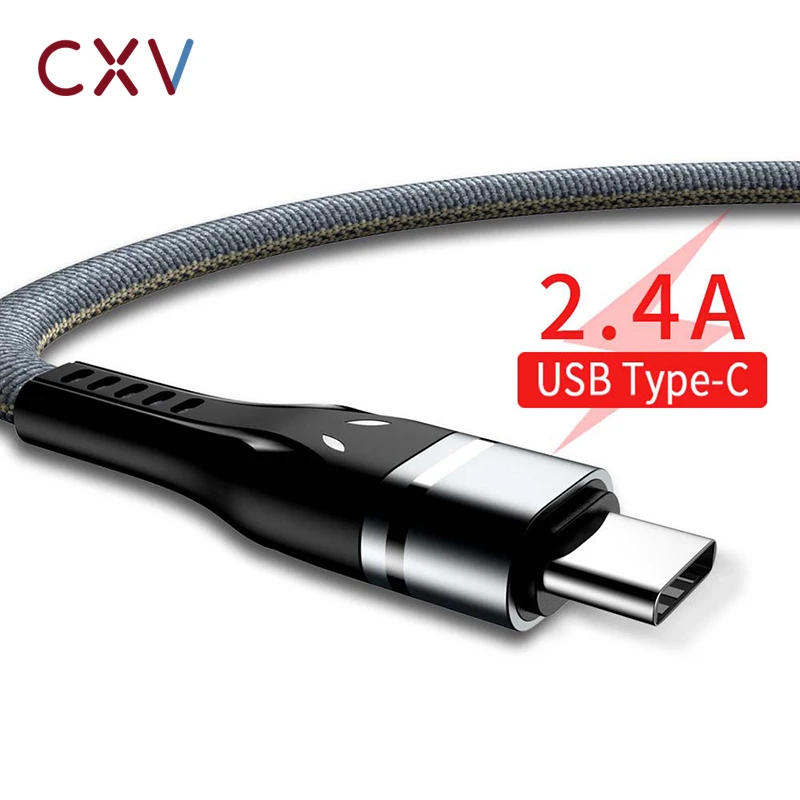 CXV usb type-C-USB C кабель для быстрой зарядки и передачи данных для samsung Galaxy S10 Xiaomi Mi 8 9 huawei P20 телефонный USB C type-C кабель