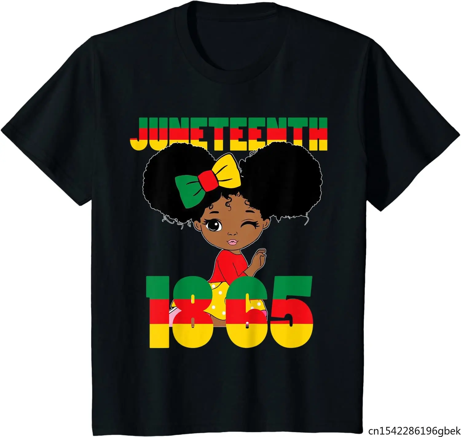 

Juneteenth Celebrating 1865 Black Girl T-Shirt