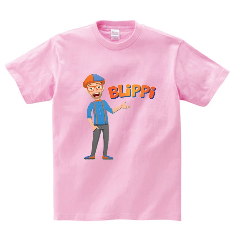 

Children Kids TV Blippi T Shirt Cosplay Tee Short Sleeve T-Shirt Tops Blouse Blue Tees TShirts Costume kids tee girl and boy tee