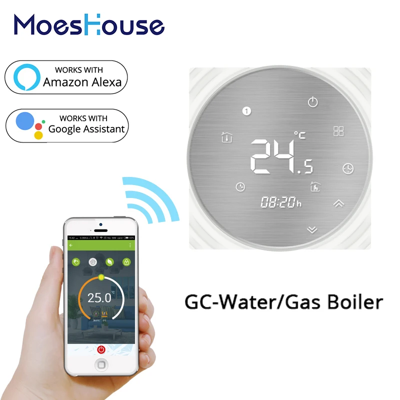 Умный термостат с Wi-Fi контроллер температуры водяного/газового котла Smart Life/Tuya