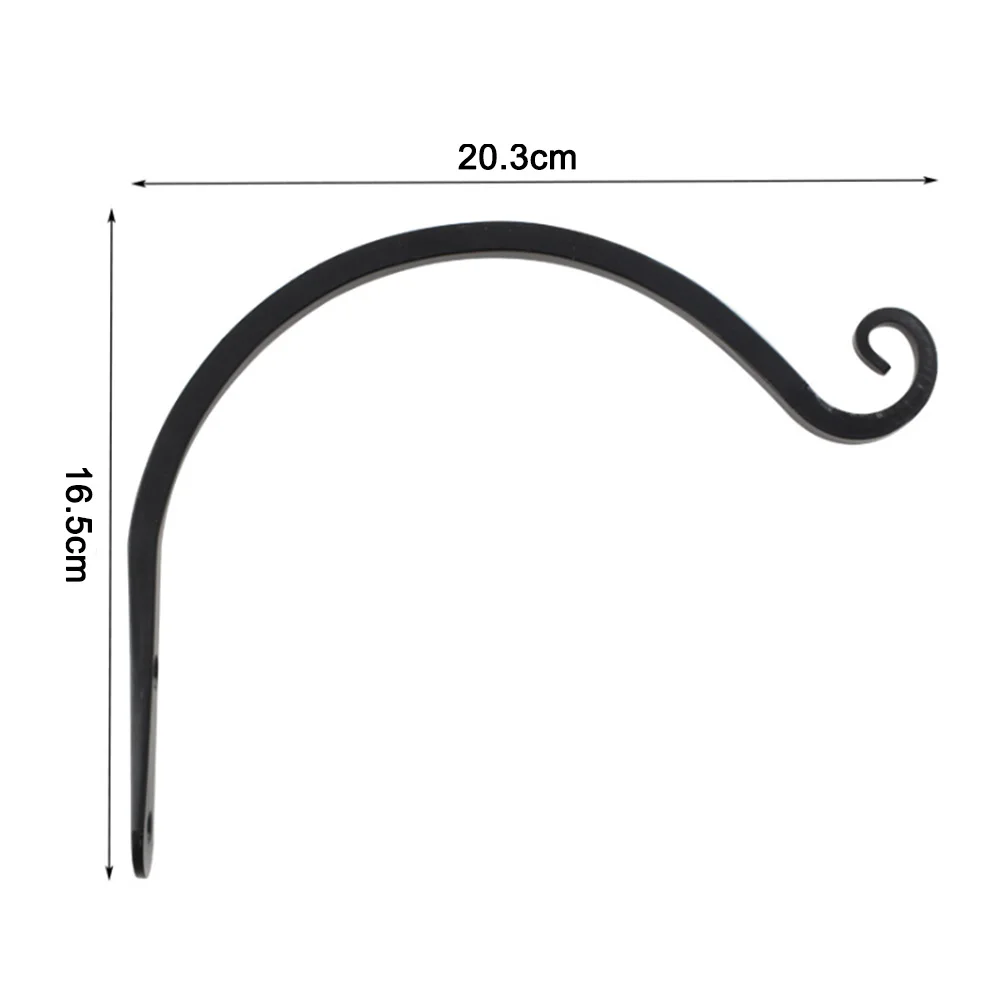

2pcs Garden Wall-Mounted Hanging Lantern Hanger Basket Bracket Balcony Home Plant Flower Pot Vintage Durable Hooks Decoration