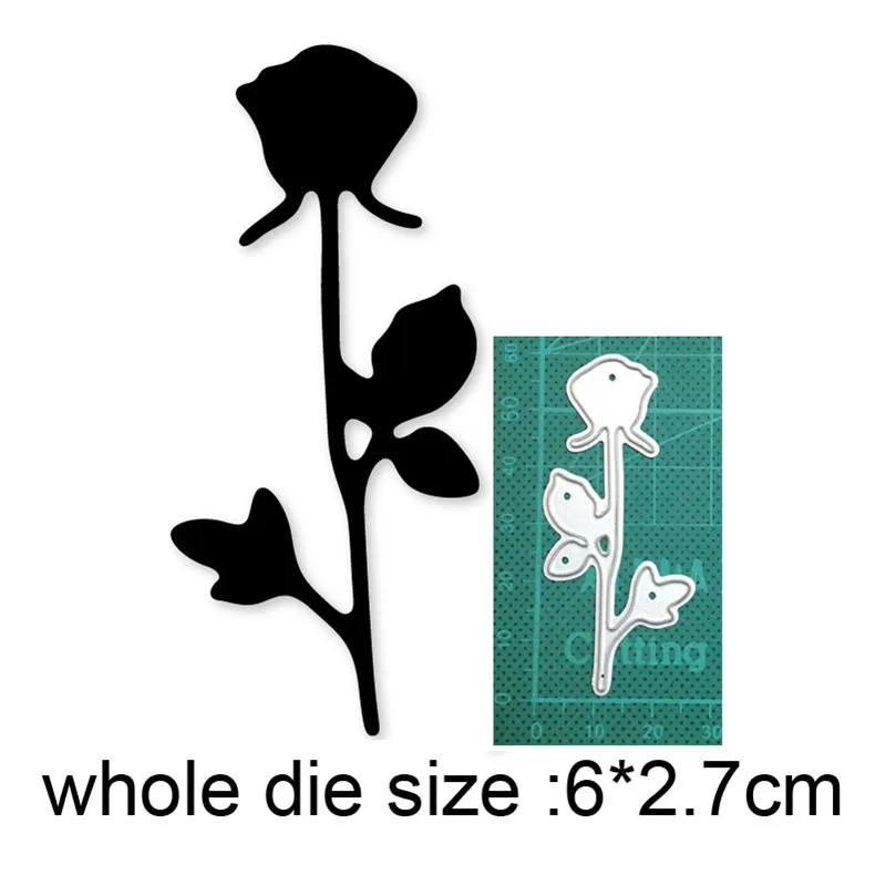 Ремесленные штампы цветок лист роза металлические Вырубные форма для украшения