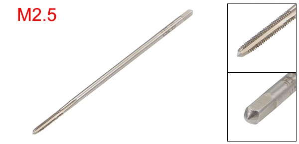M2.5x0.45 Uxcell 1 шт. Метрическая машина кран шаг резьбы H2 точность 3/4 флейты HSS M2 M2.5 M3 M4 m5 m6 m8 m10 m12 сверла для металла - Цвет: M2.5x0.45