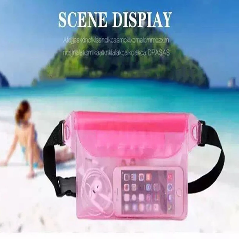 

Swimming Storage Dry Bag Outdoor Waterproof Camping Rafting Bag With Adjustable Strap Universal Waist Pack Pouch For Cell Phone