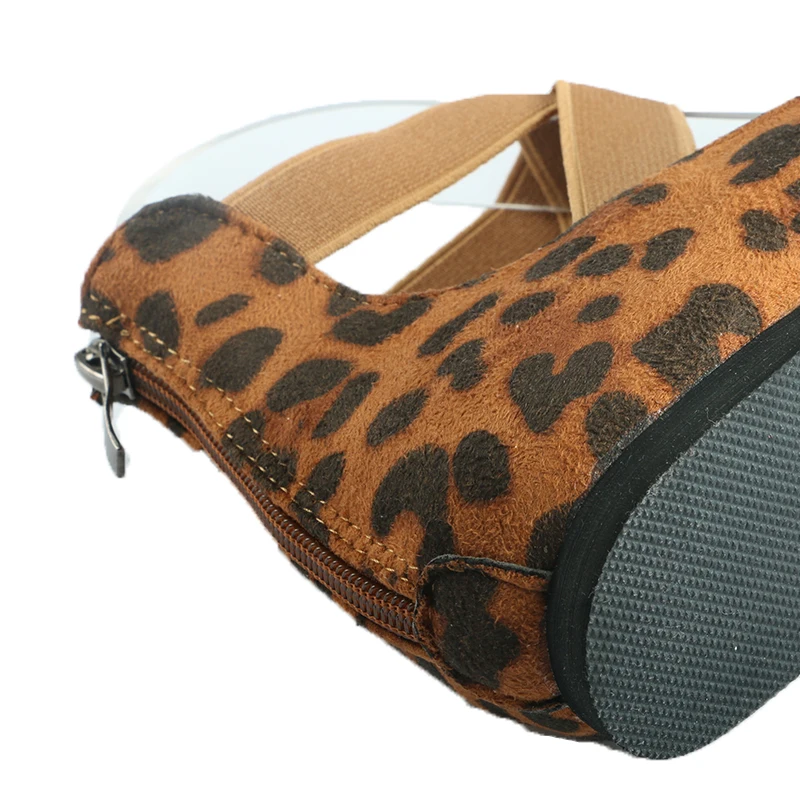 Женские туфли с леопардовым принтом мягкие повседневные модные однотонные на