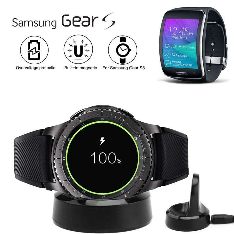 Беспроводная зарядная док-станция зарядное устройство для Samsung Gear S3 Смарт-часы |