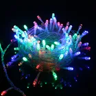 Уличные рождественские гирлянды, огни 100 м, 50 м, 30 м, 20 м, 10 м, водонепроницаемые уличные украшения, праздничный свадебный венок