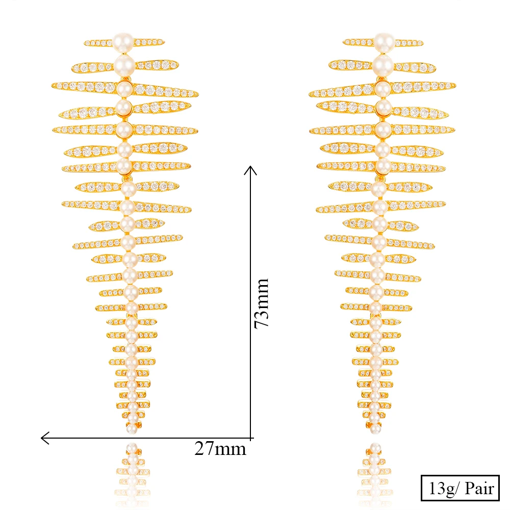 

KellyBola Luxury Trendy Long Lines Tassel Drop Dangle Earrings for Women Zircon CZ Crystal Earring Statement Jewelry Oorbellen