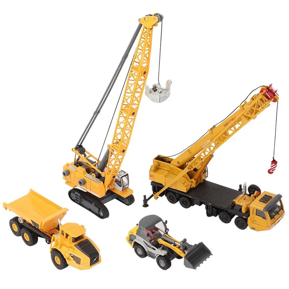 4 шт./компл. грузовик экскаватор литой металл модель строительная машина игрушки