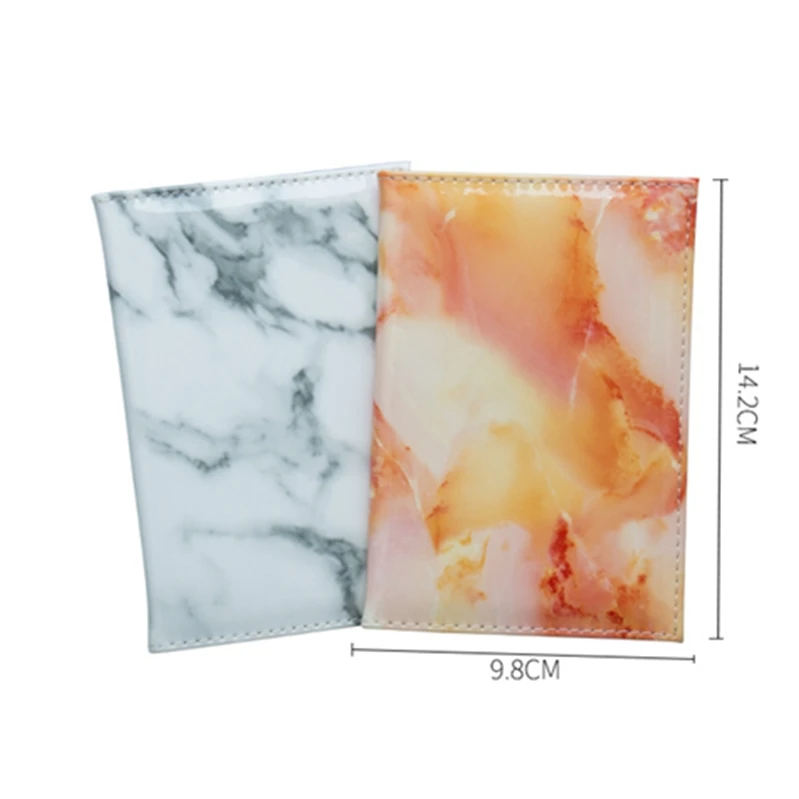 Обложка для паспорта из ПУ кожи с тиснением под белый мрамор|Держатели карт и
