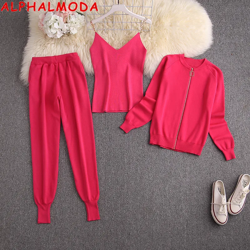ALPHALMODA 2020 новый стиль жилет на ремне с цепочкой трикотажная куртка длинным