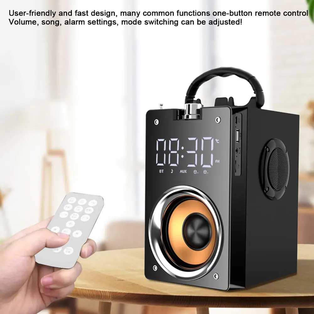 High-power 3D stereo speakers, super bass portable square dance Bluetooth speakers, subwoofer, music center, support TF AUX, FM