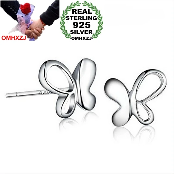 

OMH wholesale Fashion jewelry butterfly 925 sterling silver Stud earrings YS66