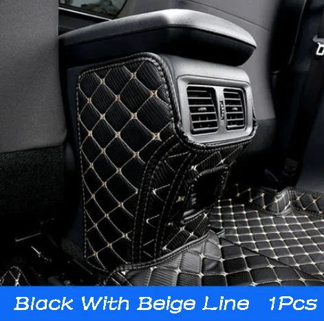 Beige Line 1Pcs Автомобиль все включено заднее сиденье анти-Kick Pad задняя спинка сиденья Крышка B столб защитный коврик для Toyota RAV4 RAV-4 - Название цвета: Beige Line 1Pcs