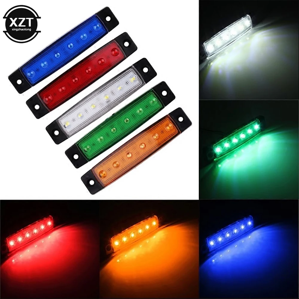 

Car External LED Lights 24V 12V 6LED Auto Bus Truck Lorry UTE Side Marker Indicator low Led Trailer Warning Rear Side Brake Lamp