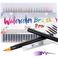 20 color watercolor brush pen set plus 1 coloring pen easy washable drawing painting calligraphy lettering art kids gift f901