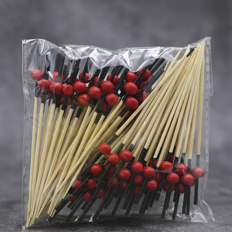 100PCS 9cm Коктейльные Палочки Бамбук Декоративные Зубочистки Фруктовые Закуски