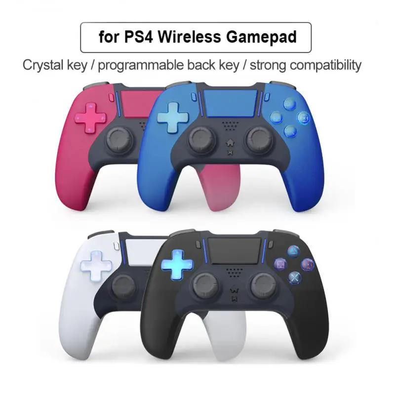 

Bluetooth-compatible Gamepad Dual Vibrating Handle For PS4 Game Wireless Joystick Controller Programmable Extended Back Button