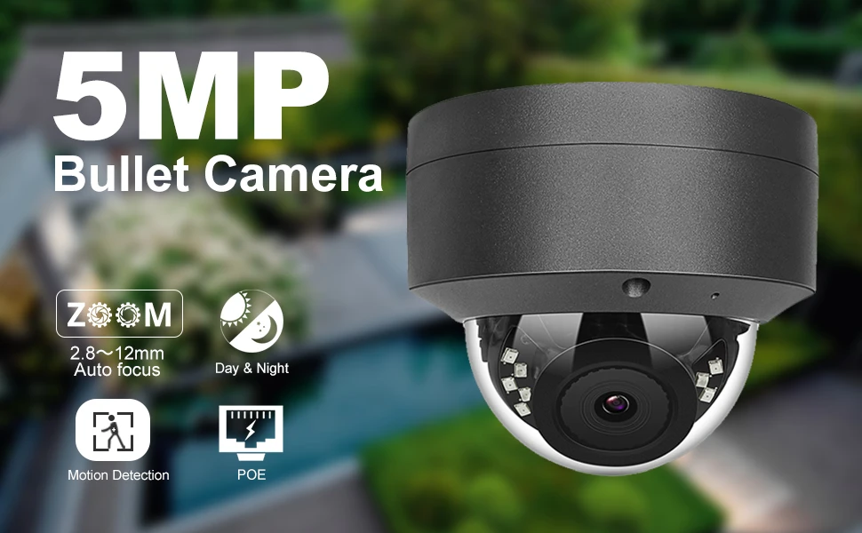 Anpviz(Hikvision совместимый) IPC-D250G-4X 5MP 4X зум POE ip-камера для дома/наружного видеонаблюдения ONVIF H.265