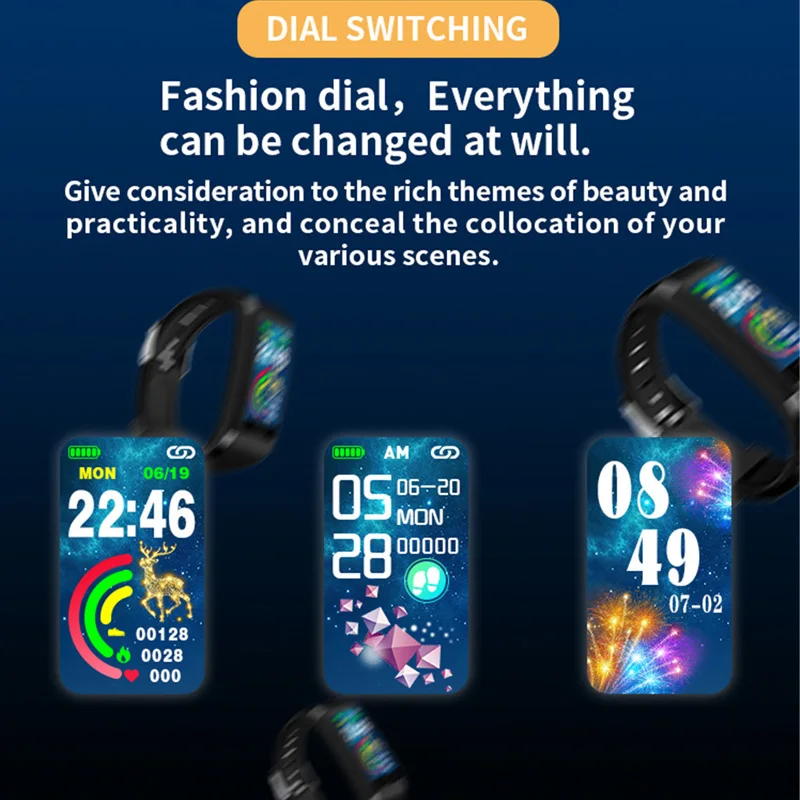 

118plus Smart Wristband Fitness Bracelet Blood Pressure Oxygen Monitor Smart Bracelet Heart Rate Fitness Tracker Sport Smartband