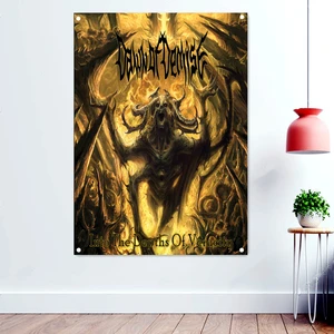 Into The Depths Of Varacity Death Metal Artist Flags Wall Chart Tapestry Dark Art Rock Music Poster Band Icon Banner Tapestry