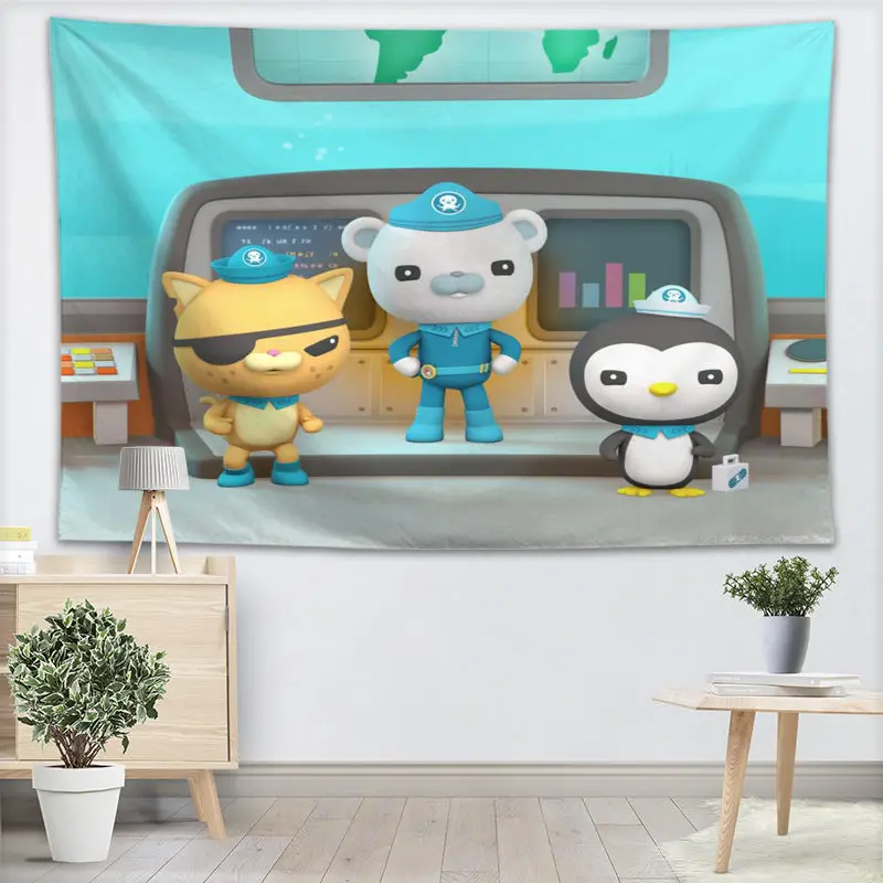 Octonauts аниме гобелен настенный Декор для домашней вечеринки на день рождения украшения тканевые гобелены палатка путешествия спальный коврик - Цвет: 8