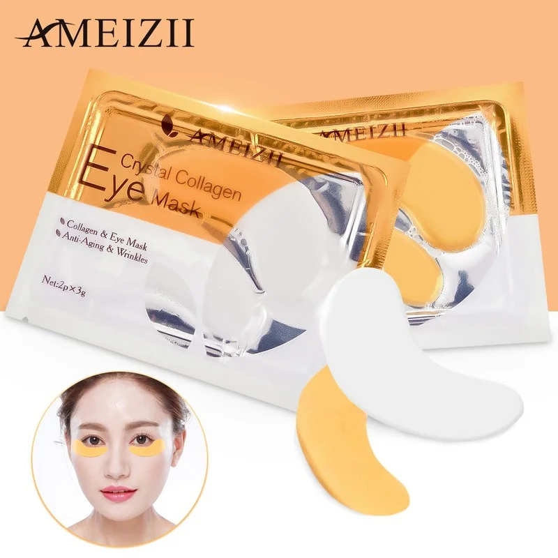 

InniCare 3Pcs Crystal Collagen Gold Eye Mask Anti-Aging Dark Circles Acne Beauty Patches for Eye Skin Care Korean Cosmetics