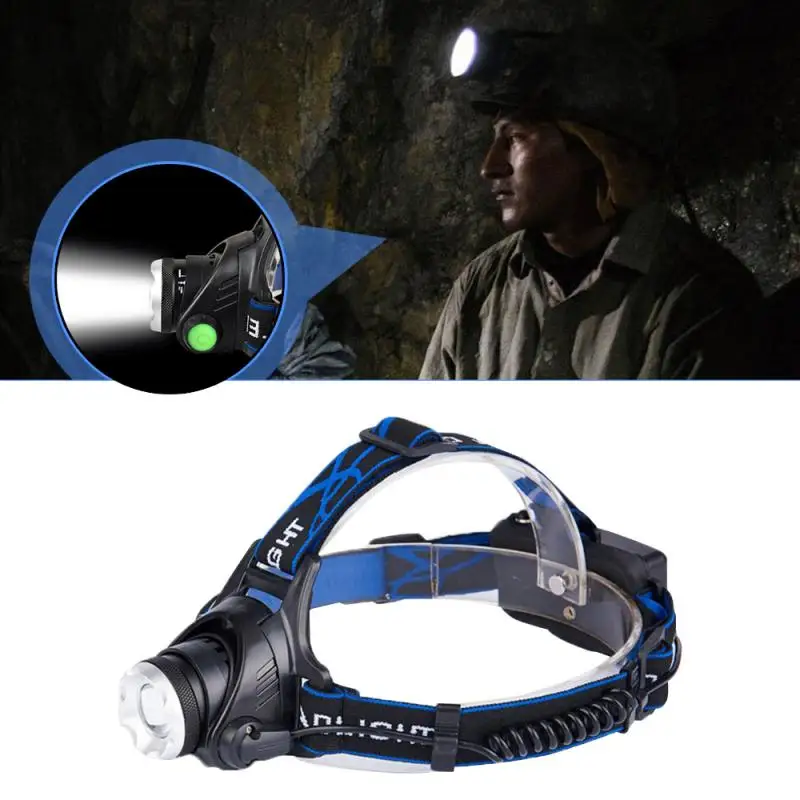 Налобный фонарь T6 светодиодный водонепроницаемый - Цена: 461,28 руб.