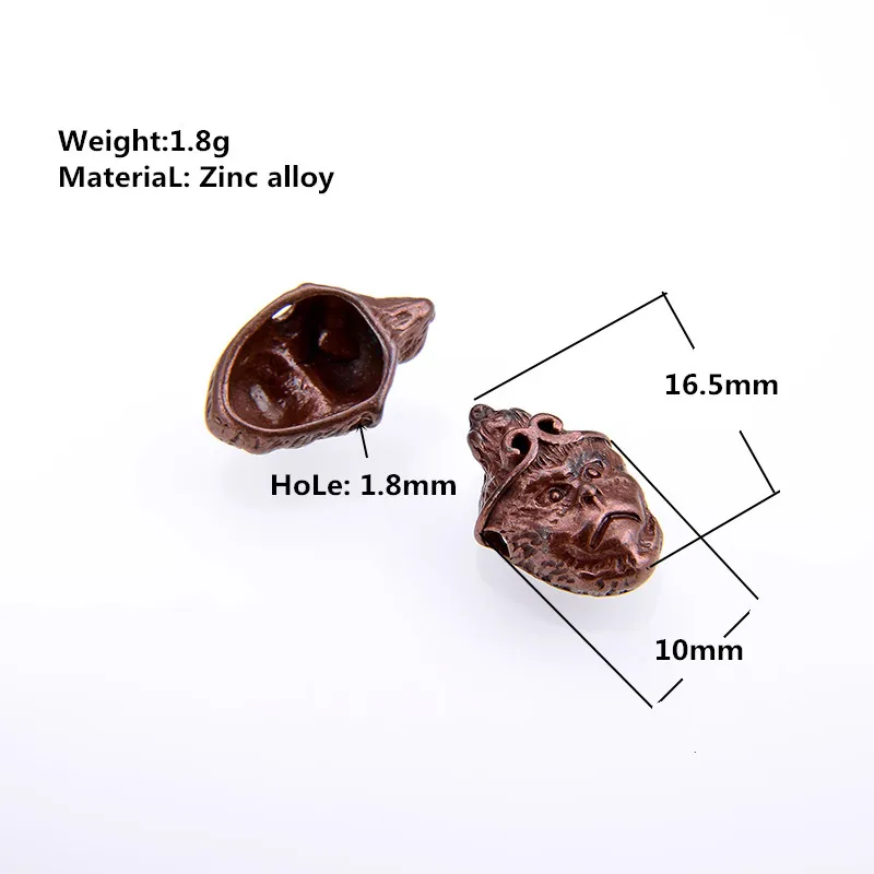 10PCS/package Wholesale Monkey King Head Guru Muzhu Beads Fashion Prayer Mala Jewelry Accessories Making | Украшения и аксессуары