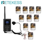 RETEKESS FT11 fm-передатчик + 10 шт. TR624 fm-приемник, беспроводная система передачи голоса для руководства церковным собранием