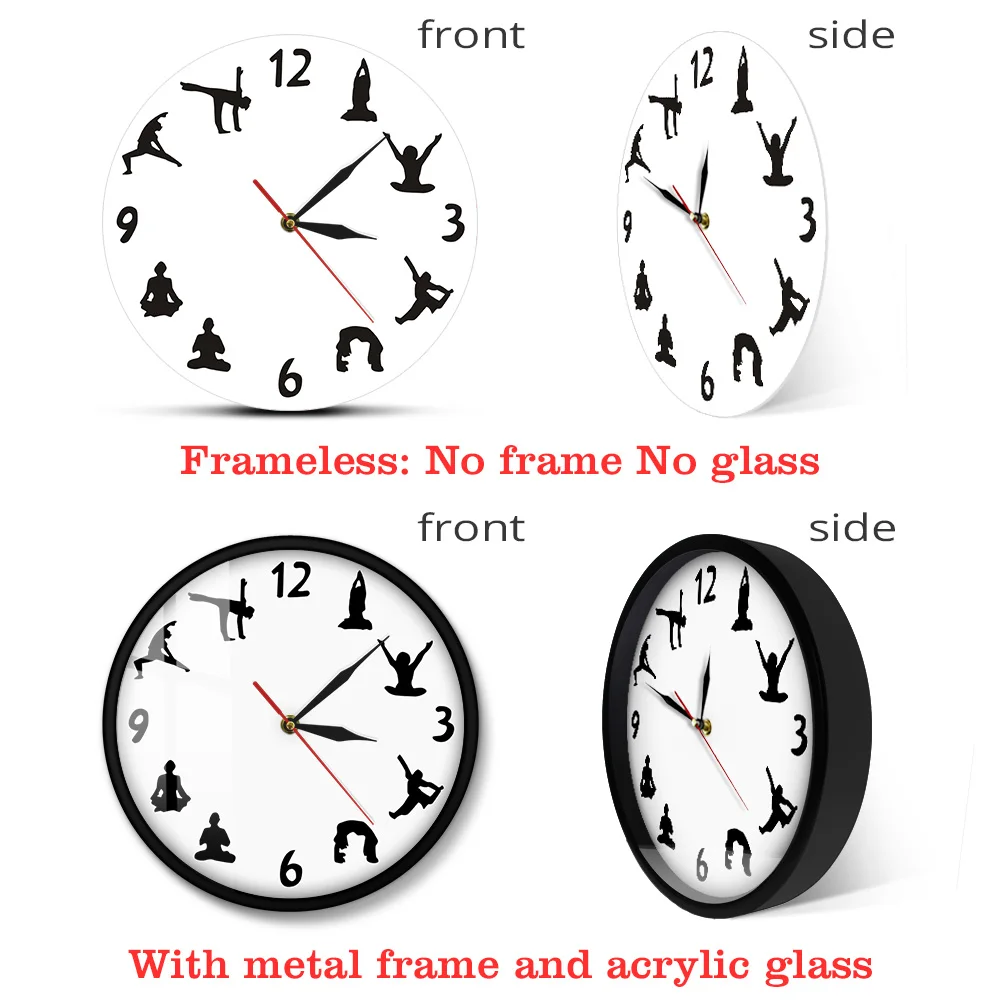 Настенные часы Om Yoga Studio Настенный декор дзен медитация Йога индуическая